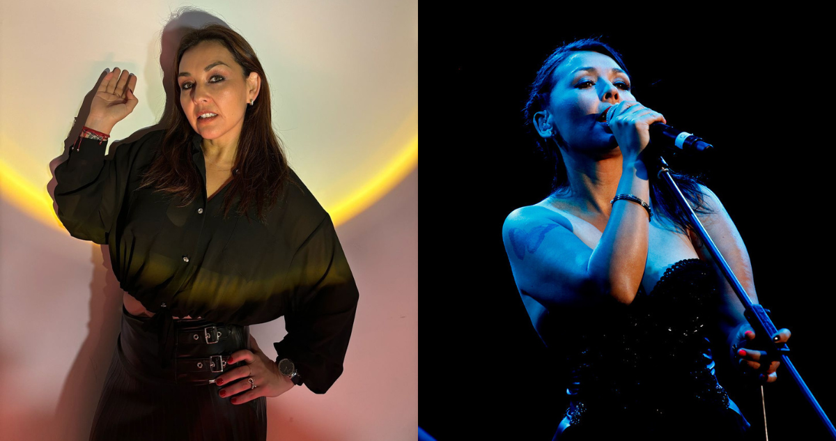 Denisse Malebrán en fotografía compartida en su instagram y en concierto