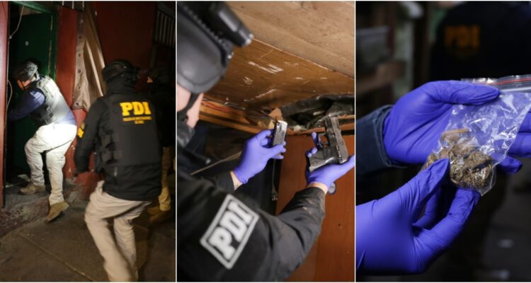 Un detenido y 13 extranjeros conducidos deja nuevo desalojo en el barrio Yungay: hallaron arma y droga