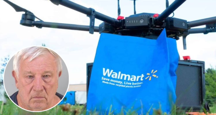 Un adulto mayor de 72 años abatió a tiros un dron de reparto de Walmart en Florida, Estados Unidos, y ahora enfrenta tres cargos.