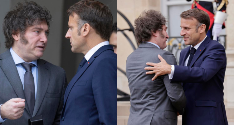 Macron recibe a Milei en Francia, destaca su coraje político y valora disculpas tras cantos racistas