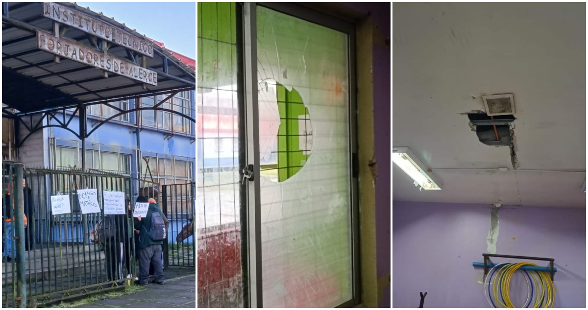 Toma en liceo Instituto Técnico Forjadores en Alerce