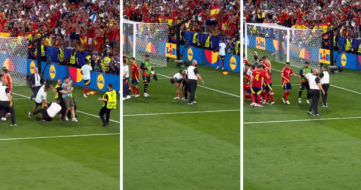 Álvaro Morata fue golpeado por un guardia tras el España-Francia de Eurocopa.