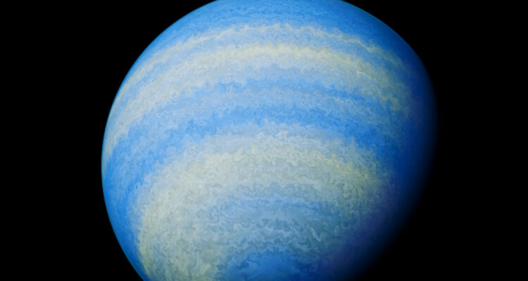 Representación del exoplaneta con olor a huevos podridos