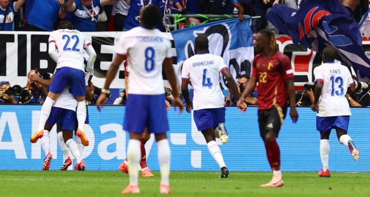 Francia se instaló en cuartos de la Eurocopa tras vencer a Bélgica