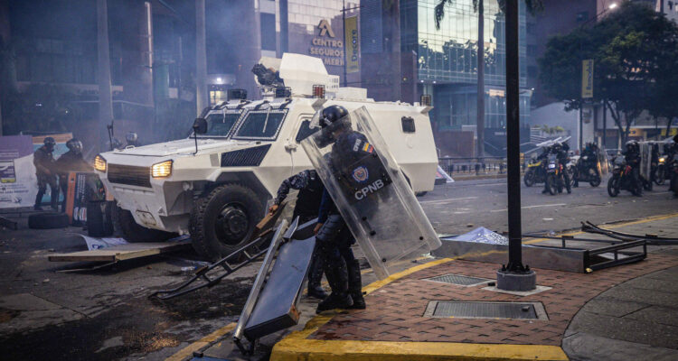 Imagen de la Guardia Nacional Bolivariana, en el marco de las manifestaciones tras los resultados de las elecciones presidenciales en Venezuela.