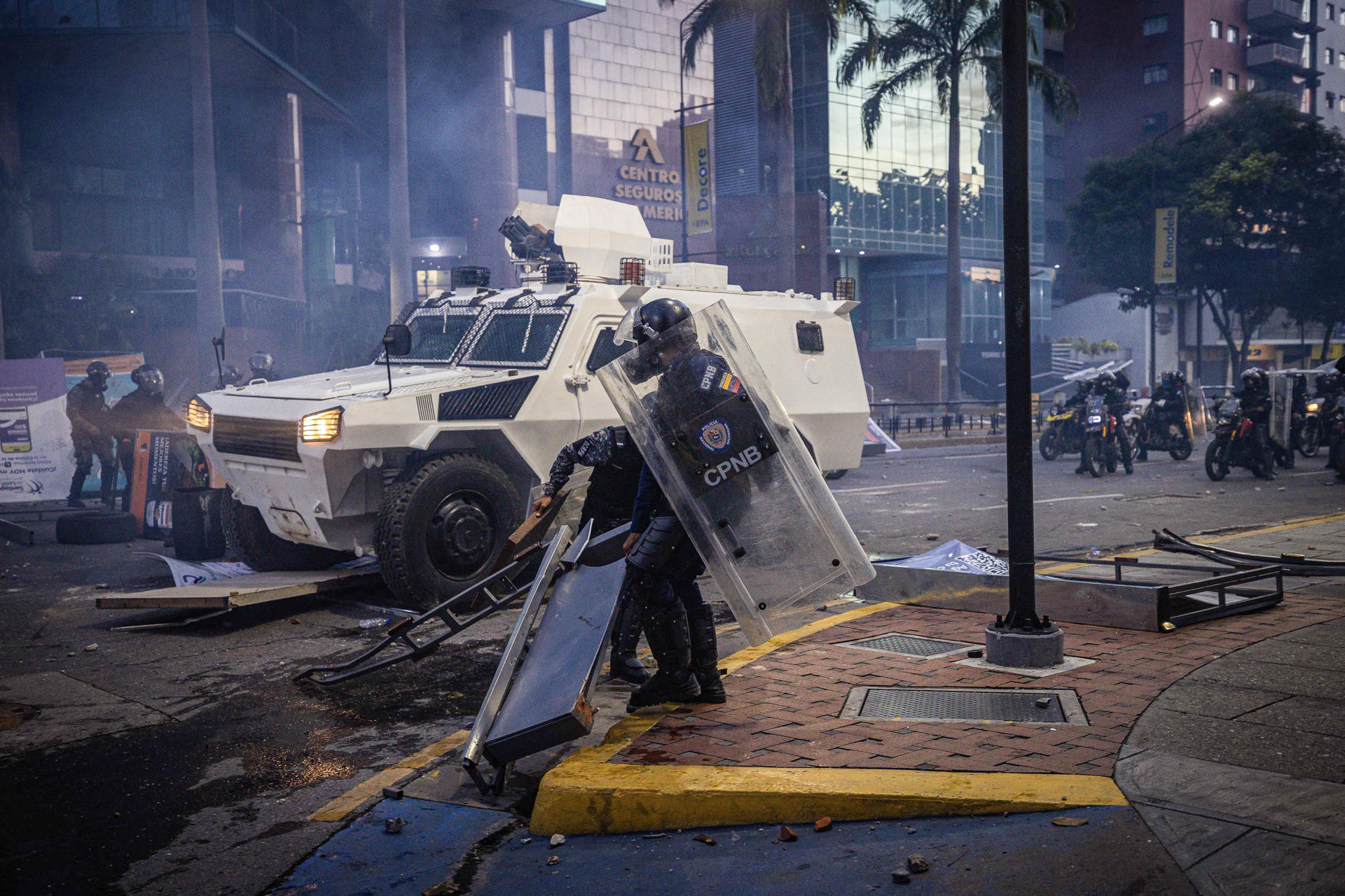 Imagen de la Guardia Nacional Bolivariana, en el marco de las manifestaciones tras los resultados de las elecciones presidenciales en Venezuela.