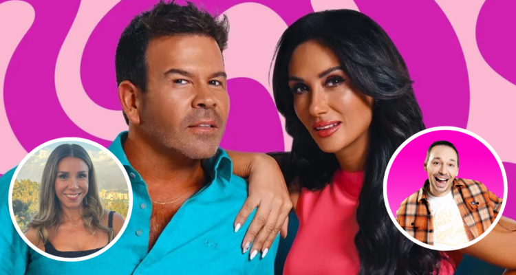 Nacho Gutiérrez y Pamela Díaz, animadores de “¡Hay que decirlo!”, junto a dos panelistas del programa