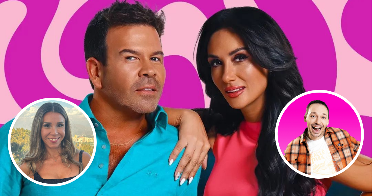 Nacho Gutiérrez y Pamela Díaz, animadores de “¡Hay que decirlo!”, junto a dos panelistas del programa