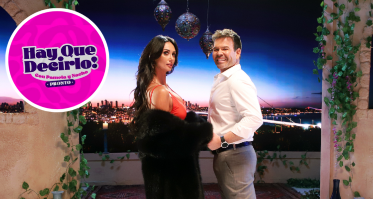 Pamela Díaz (izquierda) y Nacho Gutiérrez en promoción de programa Hay que decirlo