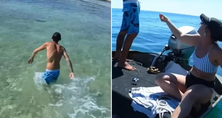 Hombre se lanza al mar y no da clave de celular a su novia