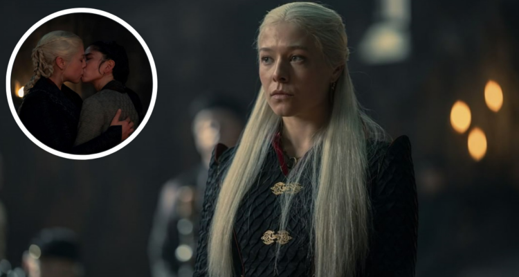 Emma D’Arcy en House of the Dragon como Rhaenyra por beso con Mysaria