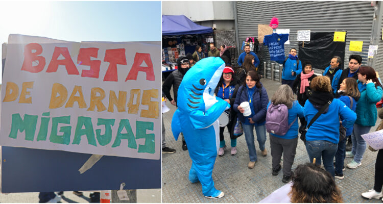 La torta de cumpleaños y compra gratis: Los otros detalles de huelga de un sindicato de Walmart Chile