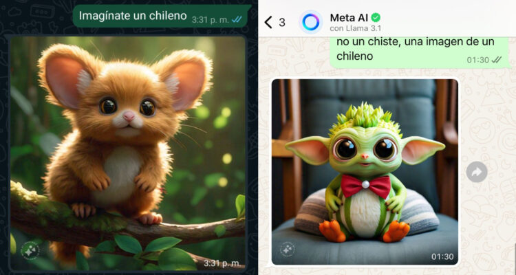 IA de WhatsApp cuando le piden generar a un chileno