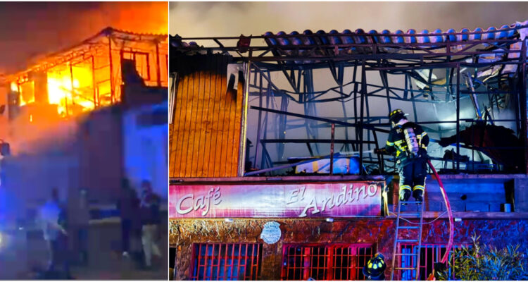 Incendio arrasa con emblemático “Café El Andino” de Taltal