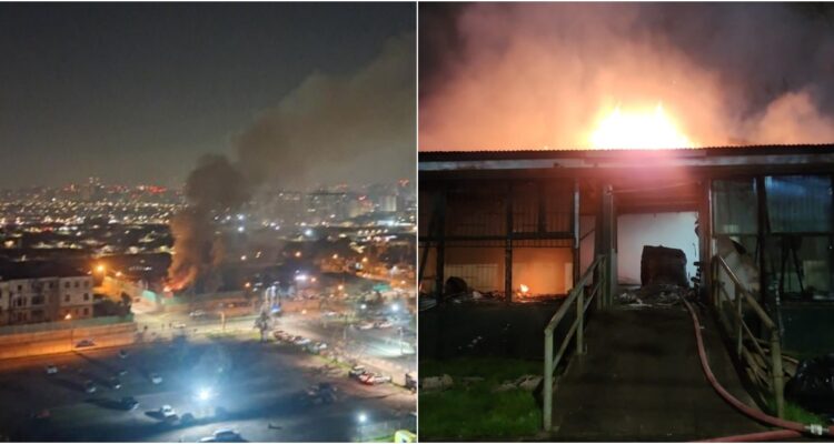 Bomberos controla incendio que afectó a edificio en demolición del Hospital Barros Luco