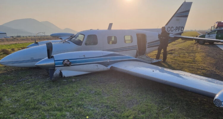 Aeronave protagoniza aterrizaje forzoso en Aeródromo Peldehue en Colina