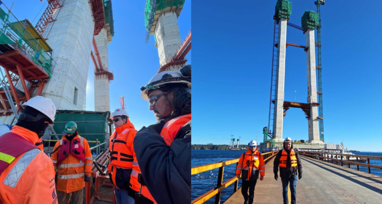 Investigan accidenten en obras del puente sobre canal chacao