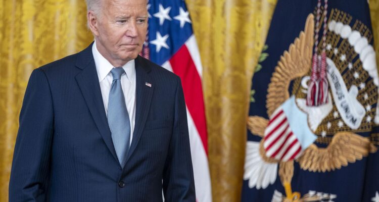 Imagen del presidente de los Estados Unidos, Joe Biden, quien pretende alcanzar un segundo periodo al mando de la Casa Blanca.