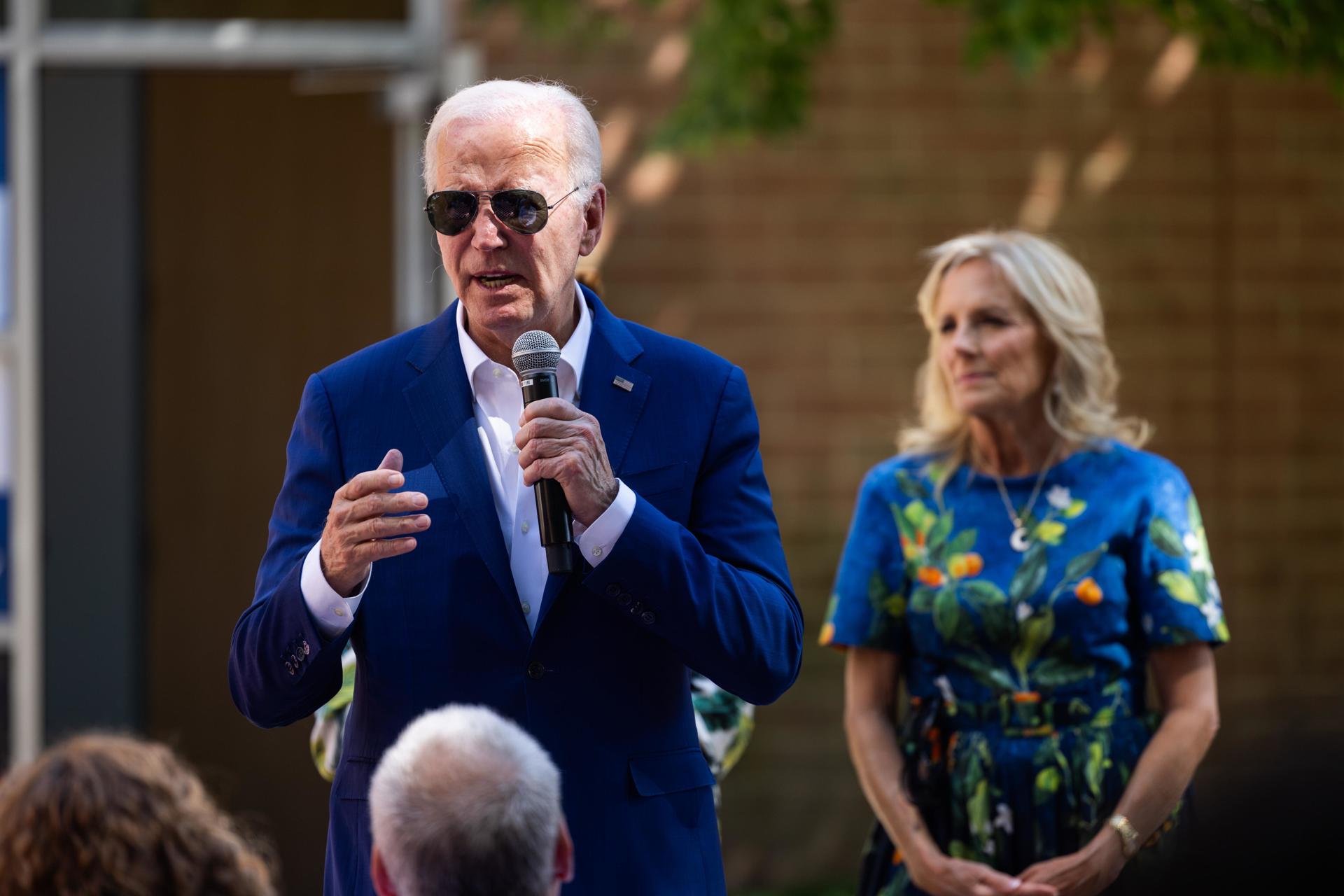 Joe Biden junto a la Primera Dama, Jill Biden