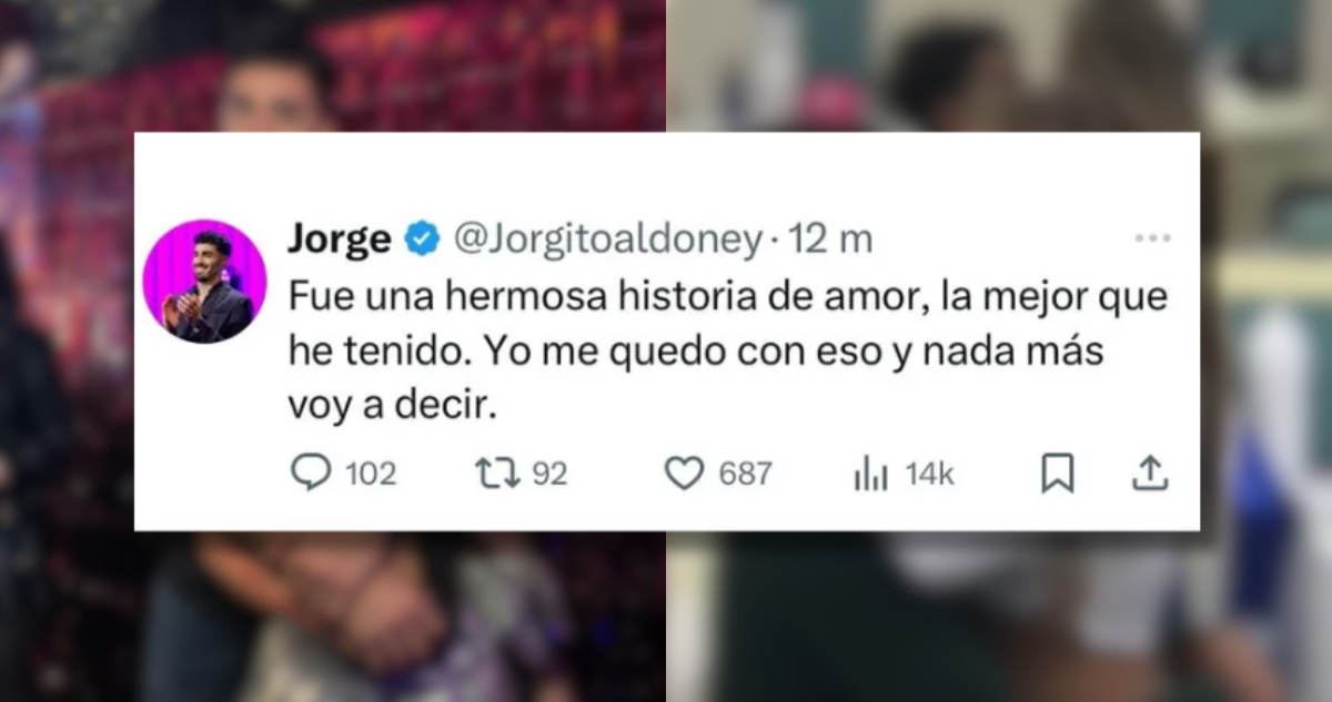 Jorge Aldoney, publicación en Twitter sobre el fin de su relación con Skarleth