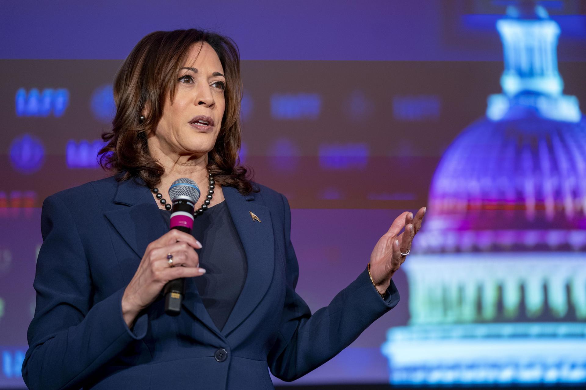 En la imagen, la vicepresidente de los Estados Unidos, Kamala Harris.