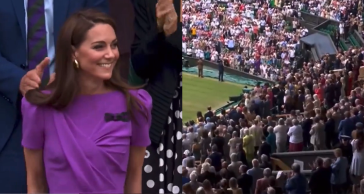 Kate Middleton reaparece públicamente en la final masculina de Wimbledon: fue recibida con ovación