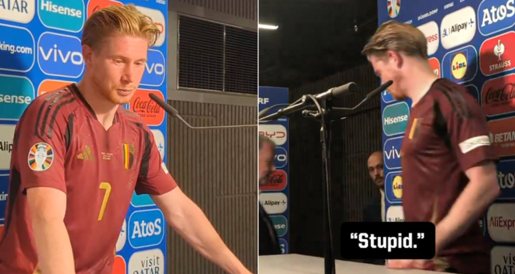El tenso cruce de Kevin De Bruyne con periodista tras la eliminación de Bélgica.