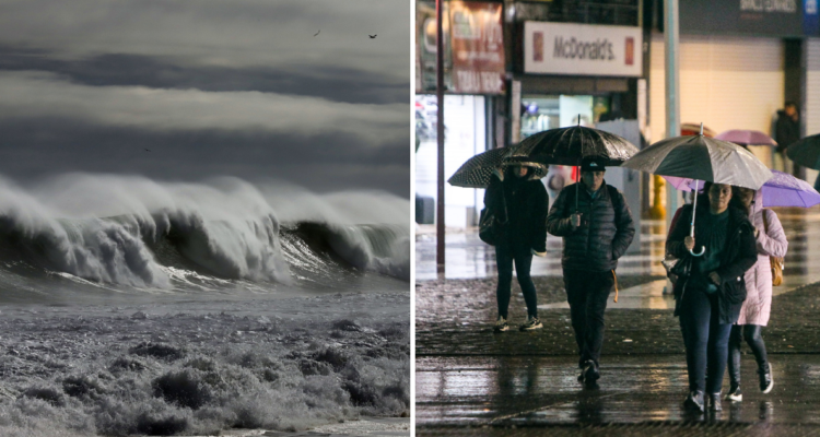 Lluvias y marejadas: así será el intenso sistema frontal que afectará a 13 regiones esta semana