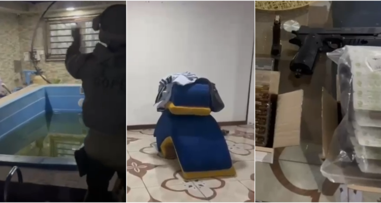 Armas, drogas, piscina, tinaja y “sofa del amor”: así es la lujosa casa hallada en toma de Puente Alto