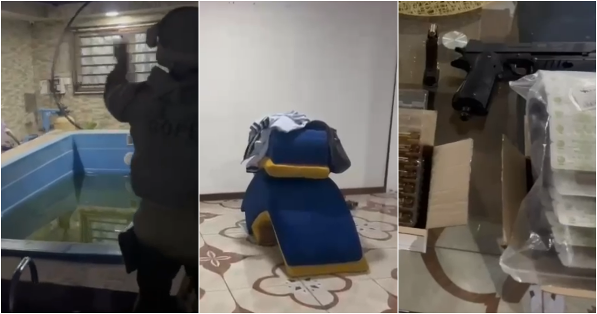 Armas, drogas, piscina, tinaja y “sofa del amor”: así es la lujosa casa hallada en toma de Puente Alto