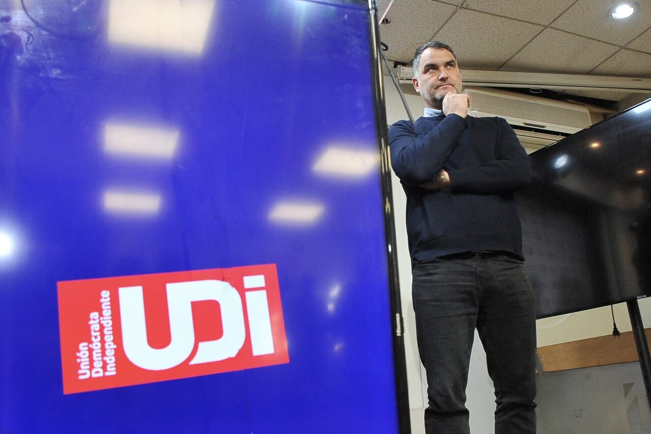Eduardo Macaya en la sede la de UDI, partido que preside