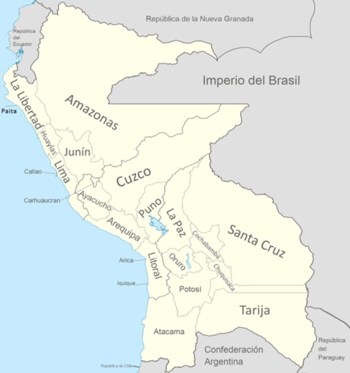 Mapa de la Confederación Perú-Boliviana