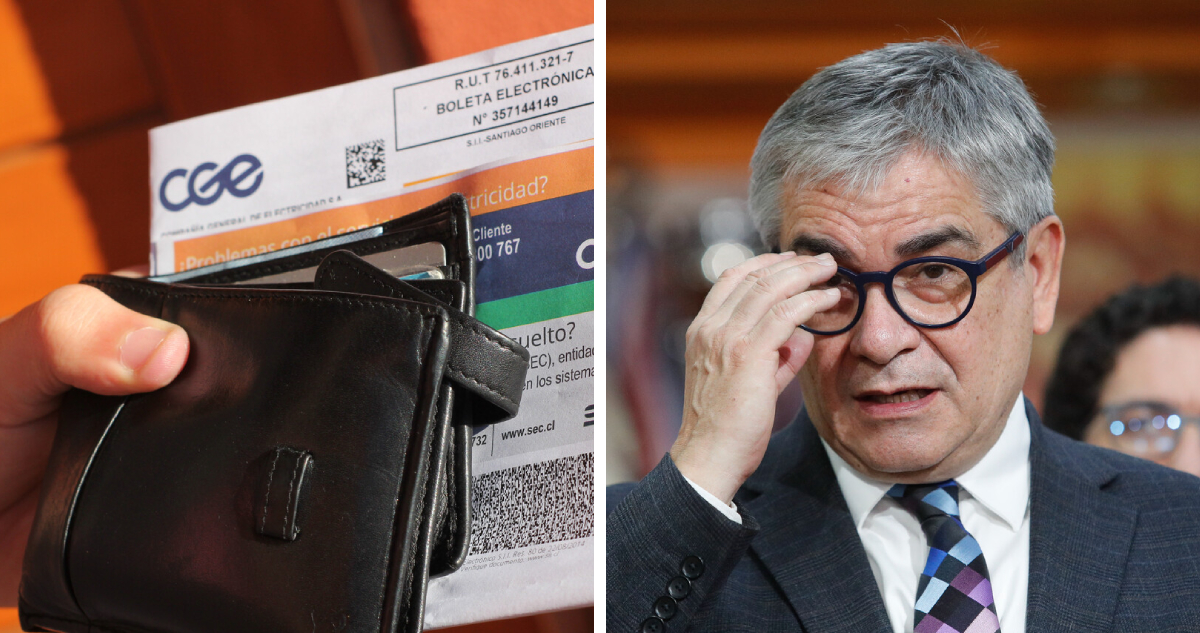 imagen contexto de cuentas de la luz y el ministro de hacienda, mario marcel