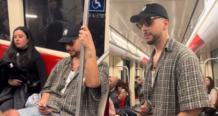 Matt Hunter en el Metro de Santiago en Chile