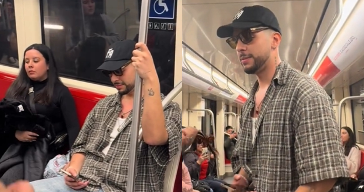 Matt Hunter en el Metro de Santiago en Chile