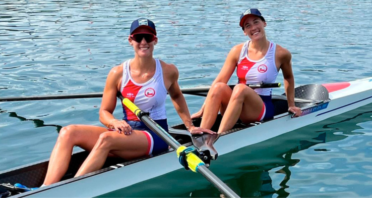 Las mellizas Abraham se lucieron en los 2.000 metros remo en París 2024.