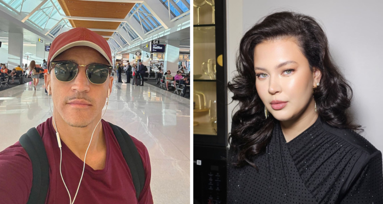 Alexis Sánchez (izquierda) y Michelle Carvhalo (derecha) en referencia a final de relación