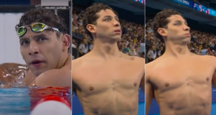 Nadador mexicano ‘estalla’ tras ser descalificado en los 100 metros pecho de París 2024.