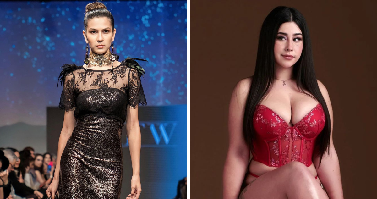 María Ignacia Salazar (modelo tradicional) y Cristal Rojas (modelo de arsmate) en referencia a diferencias de modelos