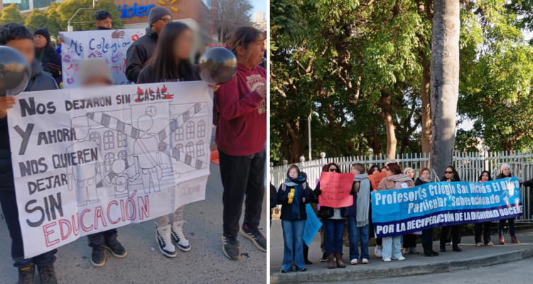 Comunidad de Colegio San Nicolás se manifiesta fuera del Congreso por inminente cierre: buscan ayuda