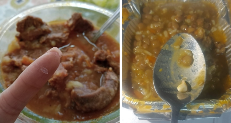 Cable, vidrio y hasta un diente: funcionarios del HGGB acusan elementos extraños en sus comidas