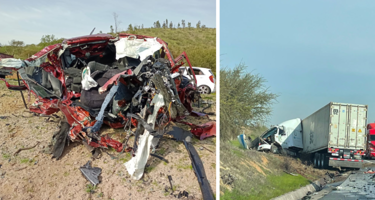 Violento accidente de tránsito se registra en Casablanca: auto involucrado quedó totalmente destruido