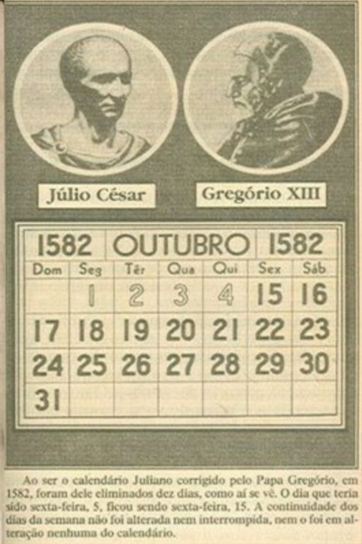 Octubre de 1582, calendario gregoriano