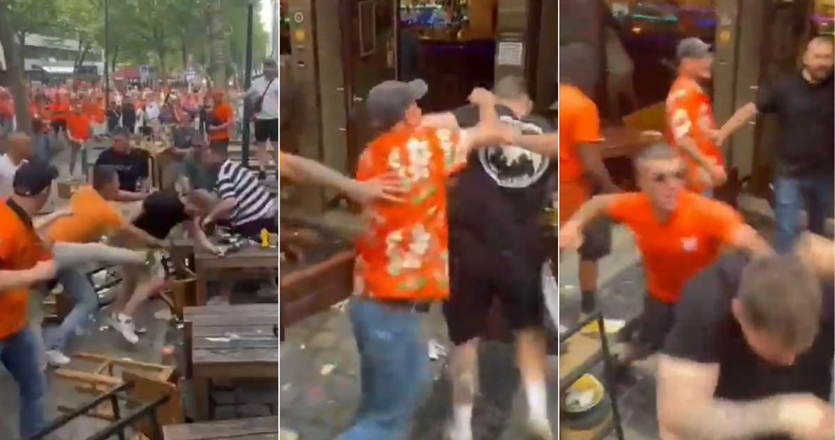 La batalla campal de Países Bajos ante Inglaterra en la previa de la semifinal de la Eurocopa.
