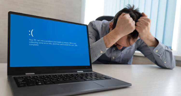 Pantalla azul por apagón informático