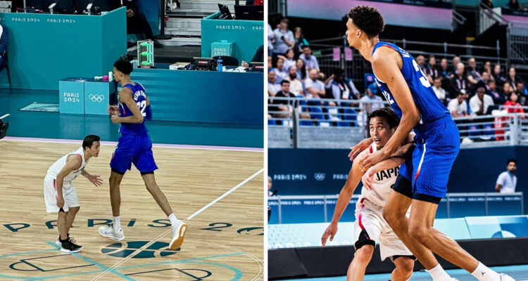 El jugador más alto y el más bajo de París 2024 se enfrentaron en el Baloncesto de JJOO.