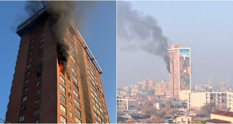 Una persona muerta deja incendio en departamento de Santiago