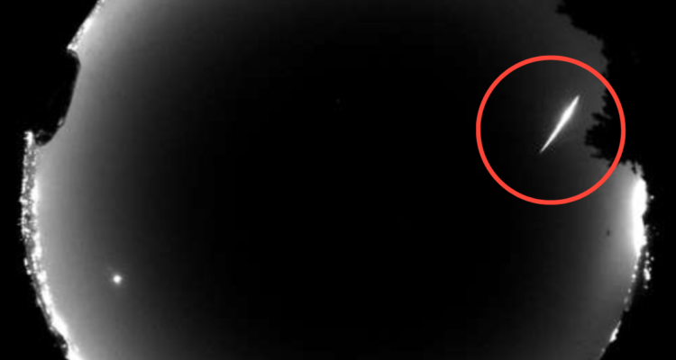 Meteorito que cruzó la Cordillera de Los Andes