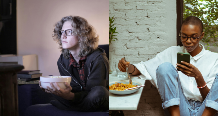 Por tu salud, no lo sigas haciendo: por qué no deberías comer mirando tu celular o la TV