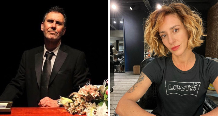 Cristián Campos (izquierda) y Rafaella Di Girolamo (derecha) en referencia a acusación de abuso sexual infantil